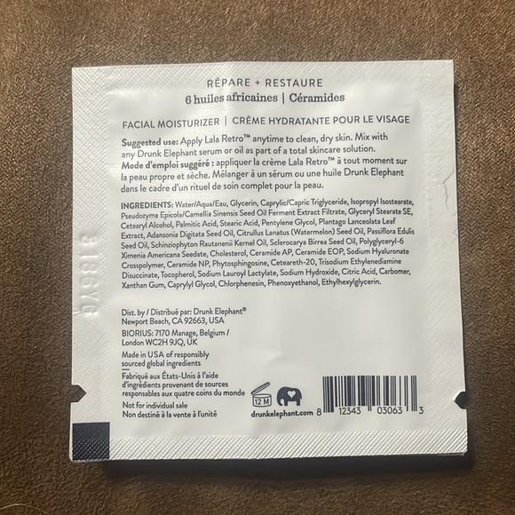 Drunk Elephant SAMPLE SIZE Lala Retro Cream - Picture 2 of 2